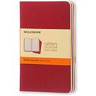 Moleskine Ruled Cahier Red Cover (3 Set)