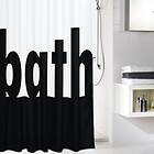 Kleine Wolke Duschdraperi Bathroom Bath Svart/Vitt 180x200cm