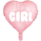 PartyDeco Foil Ballons It's a Girl Light Pink/White