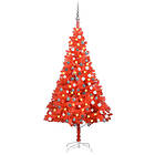 Be Basic Muovinen joulukuusi Kanssa LED Ja Joulupallot Punainen 180cm