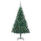 Be Basic Muovinen joulukuusi Kanssa LED Ja Joulupallot Vihreä 120cm