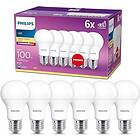 Philips Warm White 2700K 100W E27 6-pack