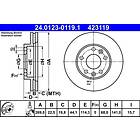 ATE Bromsskiva 24.0123-0119.1