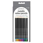 Panduro Hobby 12 st. färgpennor med metalliclyster