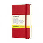 Moleskine Pocket Squared Hardcover Notebook Red