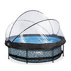 Exit Toys Pool Stone Rund med Filterpump Tak ø244x76cm