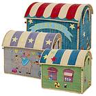 Rice Large Set of 3 Toy Baskets Circus Theme