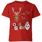 Disney Frozen Olaf and Sven Kids' Christmas T-Shirt 11-12