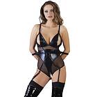 Cottelli Bondage Bodystocking with Wetlook Cuffs