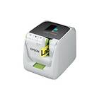 Epson LabelWorks LW-1000P Etikettskrivare termisk överföring Rulle (3,6 cm) 360 dpi upp till 35 mm/sek USB 2,0, LAN, Wi-Fi(n) kniv grön, ble