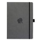 Dingbats* Wildlife A4+ Grey Elephant Notebook Dotted