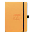 Dingbats* Earth A5+ Tangerine Serengeti Notebook Dotted