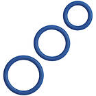 Sinful Business Blue Cock Ring Set 3 pcs