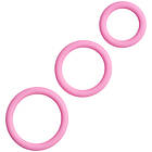 Sinful Playful Pink Cock Ring Set 3 pcs