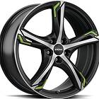 Ronal R62 Green Jet Black Matt Front Cut 7,5X17 5/112 ET45 CB76