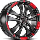Ronal R59 Jet Black Matt Red Rim 7,5X17 5/120 ET45 CB65,1