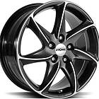 Ronal R51 Black Jet / Front polished 8X17 Cut 5/112 ET45 CB76,0 CB76