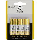 AA Alkaliska Batterier R/6 1,5 V (4 uds)