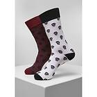 Urban Classics Skull Allover Socks 2-pack