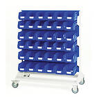 Bott 1250mm High Double Side Louvre Panel Trolley with 72 Piece Bin Kit