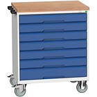 Bott VERSO MOBILE 7 DRAWER CABINET 800x550x980 W/ MPX WORKTOP