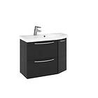 Temal Mondo Tvättställsskåp avsmalning höger H640 D400/270 B825 (Svart)