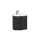 Temal Mondo Tvättställsskåp avsmalning vänster H640 D350/220 B575 (Svart)