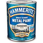 Hammerite Direct to Rust Metal Paint Hammered White 0.25L