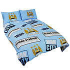 Manchester City FC Official Patch Football Crest Bed Cover