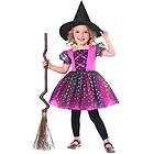 Amscan Flickor Färgglad Regnbåge Häxa Halloween Maskeraddräkt