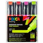 Uni-ball posca 8K Broad Tip Pen Neon colors 4 pack