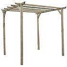 Cémonjardin Pergola de terrasse en bois traité, Cerise Marron