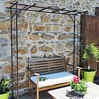 LMOULIN Arche de Jardin pergola en fer vieilli tubes carrés grand modèle Marron