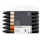 Winsor & Newton Promarker Brush 6 Skin Tones