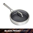 Ninja Foodi ZeroStick Stainless Steel 26cm Sauté Pan with Lid C60126UK