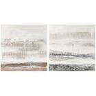 DKD Home Decor Maleri Abstrakt (100 x 3,7 x 100 cm) (2 enheder)