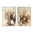 DKD Home Decor Maleri Blomst (80 x 4 x 120 cm) (2 enheder)