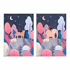 DKD Home Decor Maleri Træer (53 x 4,3 x 73 cm) (2 enheder)