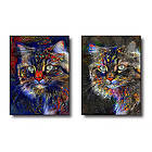 DKD Home Decor Maleri Moderne Kat (50 x 2 x 70 cm) (2 enheder)