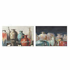 DKD Home Decor Maleri Lærred Vase (90 x 2,7 x 60 cm) (2 enheder)