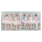 DKD Home Decor Maleri Ballet (80 x 3 x 80 cm) (2 enheder)