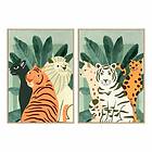 DKD Home Decor Maleri Tropisk dyr (83 x 4,5 x 123 cm) (2 enheder)