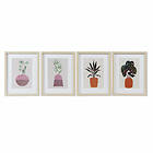 DKD Home Decor Maleri Plante (35 x 2 x 45 cm) (4 enheder)