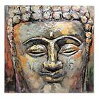 DKD Home Decor Maleri Buda Træ Metal Orientalsk Buddha (80 x 80 x 7 cm)