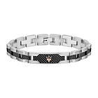 Maserati Bracelet Homme Steel Argenté, Noir JM419ASC01-PAR