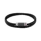 Tommy Hilfiger Bracelet cordon Homme Tube double wrap braided Noir 2790327-PAR