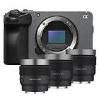 Sony FX30 + Samyang V-AF 24/1,9 + 35/1,9 + 75/1.9 Kit