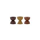 Bloomingville Candle Holder Ike set om 3 Brun