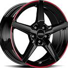 Ronal R69 MCR Jet Black Red Rim 7,5X17 5/112 ET45 CB76