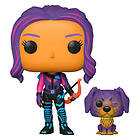 Funko POP! Kate Bishop With Lucky The Pizza Dog (Black Light) Marvel
